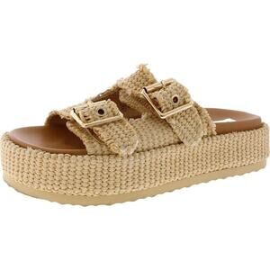 Steve Madden Women's Karrigan Slide Sandal, Natural Size 6.5